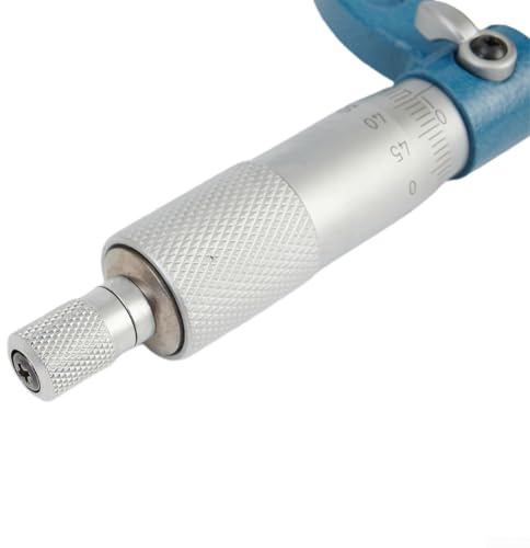 0 micrómetros de medición de diámetro exterior de 100 mm, precisión 0 0001 con cabeza de carburo cementado, incluye varilla de calibración y 4 herramientas de medición (0-25 mm)