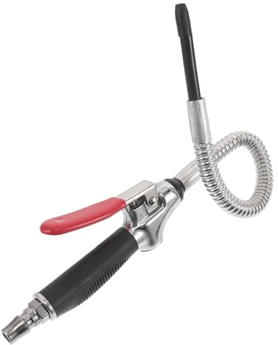 Garneck Industrielle Druckluftpistole aus Aluminium 30cm mit Flexibler Düse Hochdruck Staubgebläse für Kompressorreinigung und Fahrzeugaufbereitung