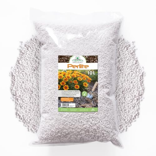 Terra Discount Perlite 10 Liter – Premium Perlit Granulat zur Bodenverbesserung & Bodenlockerung–Pflanzgranulat für Blumenerde, Zimmerpflanzen, Monstera, Orchideen, Hochbeet, Stecklinge, Hydrokultur