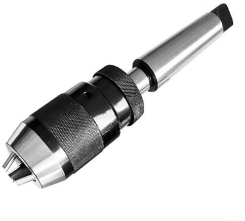 Mandrino autofilettante con gambo MT2 e R8 per tornio conico Morse, macchina CNC e trapano a colonna - Costruzione in acciaio, compatibile con portautensili MT2/R8 (asta B16 MT2 da 1-13 mm)