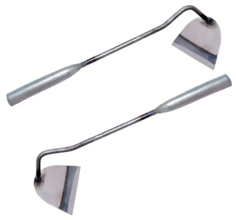 HOMOCONO 2 Pezzi Zappetta da Giardinaggio in Acciaio Inossidabile, Zappetta per Erbacce Portatile, Argento, Leggera, Design Ergonomico, per Diserbo e Scavo in Orto e Giardino