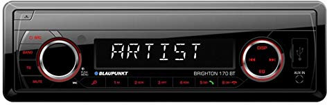 Autorradio Deckless BLAUPUNKT Brighton 170 BT, Bluetooth, MP3, Negro