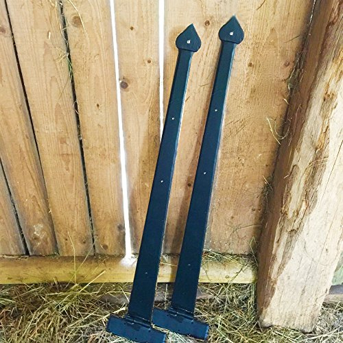 Antikas - 2 Stück Ladenbänder - schwarze Torscharniere - Eisen Scharniere Torbänder 90 cm