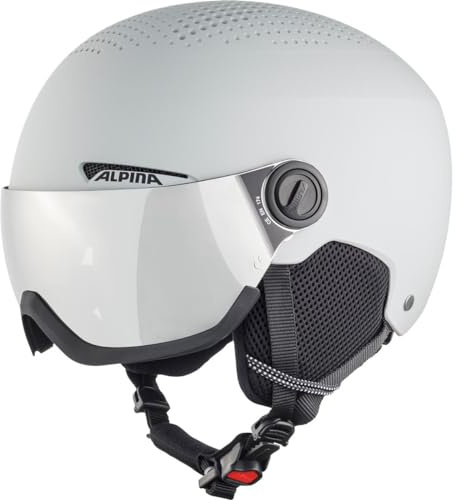 ALPINA ARBER Visor Q-LITE - hochwertiger & sicherer Skihelm für Erwachsene, mit waschbarem Innenfutter, mit kontrastverstärkendem Visier
