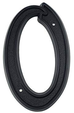 HASWARE 5,5 tums (139mm) husnummer Moderna dörrenummer Gatuadresser, svart ABS-plast (Svart, 0)