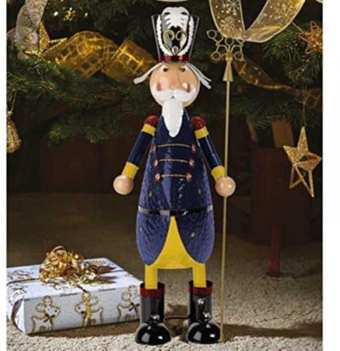 Marco Paul Nutcracker Soldier Christmas Decoration – 44cm Hand Painted Metal Nut Cracker Xmas Ornament Indoor & Outdoor – Outdoor Christmas Decorations For Traditional Home Decorations & Centrepiece