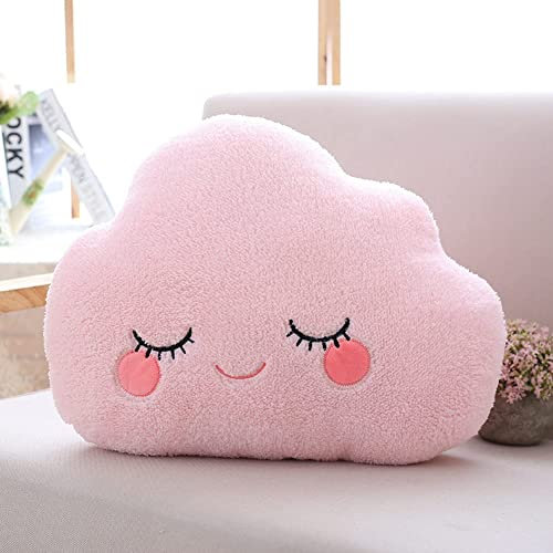 TRAVELKNOT Rosa Wolke Kuscheltier Kinder Kuschelkissen Wolke Kissen Plüsch Wolken Kuscheltier Flauschige Schlafzimmer Dekor Weihnachten Geburtstagsgeschenk 41x30CM