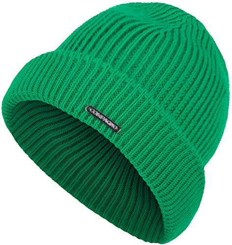 Compagno Kindermütze Beanie Wintermütze Mädchen Jungen 2-10 Jahre Strickmütze 89, Farbe:Grün