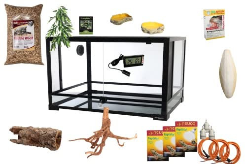 Komplettset: Für Leguane (182x61x91cm) Terrarium mit ReptiZoo Glas-Terrarium (ca.182x61x91cm) RK0231-S/RK0231-B