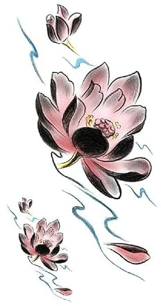 6 Små Full Arm Tattoo Stickers Färg Blomma Temporary Tattoo Tattoo