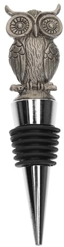 IMIKEYA Flaschenverschluss Wein Lustig: Universal Flaschenverschluss Metall Eule Weinverschluss - Wein Stopfen Flaschenverschlüsse Sektverschluss für Weinsammlung, Glasflaschen