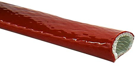 BULINO Manicotto Scudo Termico in Fibra di Vetro, Manicotto antincendio in Fibra di Vetro Rivestito in Silicone for Proteggere la Linea del Carburante, 1 m, 35 mm (Size : 55mm)