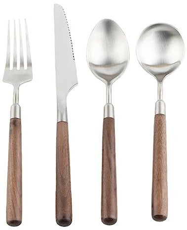 Couverts fourchettes en bois de noyer 304 en acier inoxydable léger de luxe, couteau à Steak, fourchette de Restaurant occidental, cuillère de table, ensemble de couverts haut de gamme, fourchettes de