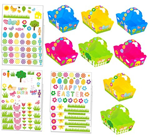 ERINGOGO 1 Satz Einkaufskorb geldgeschenke ostern ostegeschenke 0stergeschenke osterpresente Osterhasen-Design-Korb ostern themenkorb Körbe selber machen Osterkörbe Papier