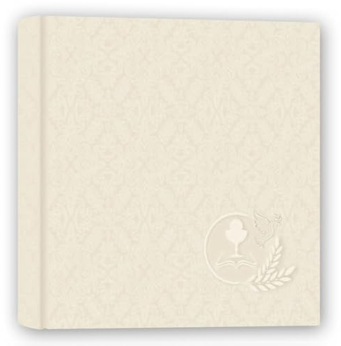 Fotoalbum zur Kommunion, 31 x 31 cm, 20 Seiten, Fotoalbum zur Erstkommunion, 20 Seiten und Seidenpapier (Kelch, Taube und Ährchen Weizen)