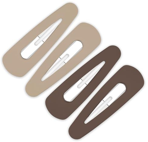Ktxaby 4 Stück Große Haarspangen Damen Snap Haarclips 9cm lange Haarklammern Haarspangen Mädchen Haarschmuck Haar Accessoires für dickes dünnes feines Haar(Braun)