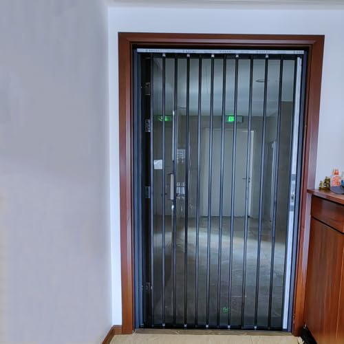 Dailify Falttür Innentüren 208 cm Höhe Flachgewebe-Falttür Innen, Abschließbar & Faltbar Akkordeon-Tür Ohne Bohrung, Aluminium Magnetisches Einziehbares Schiebetor(23x39in (58.4x100cm))