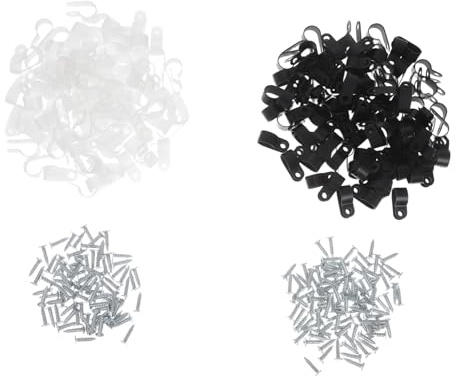Clip per Cavi R da 13,2mm in Nylon con Viti, 200 Pezzi