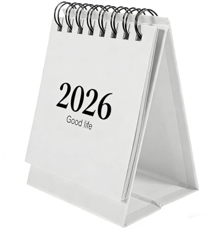 WUFKOP Calendario da Tavolo 2026, Agenda Settimanale Compatta e Portatile per Ufficio, Casa e Regali Divertenti