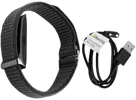 POENVFPO Pulsera Inteligente, Rastreador de Ejercicios con Contador de Pasos, Monitor de Frecuencia Cardíaca, Rastreador de Sueño, Resistente Al Agua hasta 10 M, Batería de Larga Duración (Black)