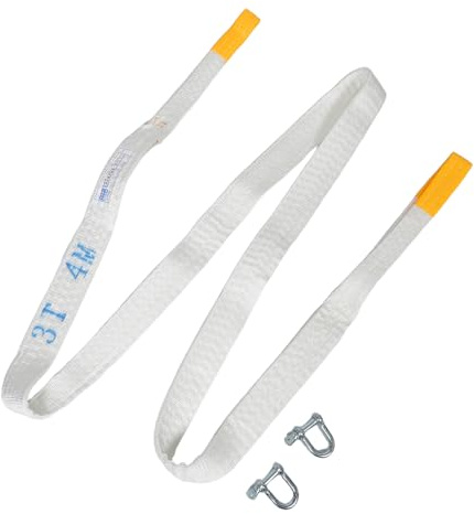 ABOOFAN Câble de Remorquage 3 Tonnes 4 Mètres en Fibre Résistante avec Crochets Métalliques – Sangle de Dépannage Renforcée pour Voiture SUV Camion – Accessoire D’Urgence Extérieur et