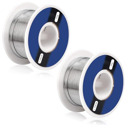 Fil de Soudure, Etain A Souder Electronique, 1 Mm 50g Étain à Souder, 2pcs