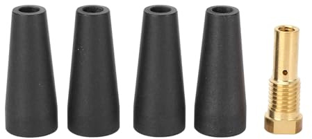 outdoorm 4 Stück PTFE-Flussmittelkern-Gasdüse, 1 Stück Messing-Gasdiffusor-Set für Century FC90 80GL