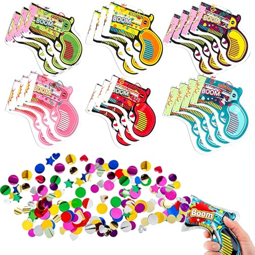 MUYAPAY 20 Pezzi Spara Coriandoli Colori Casuali Sparacoriandoli Spruzza una Grande Quantità di Coriandolis Spara Coriandoli Festa per Carnevale Matrimoni Capodanno e Anniversari Shower Compleanno