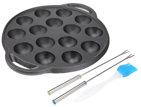 CALLARON Padella in Ferro Ghisa Spessa per Cucina Domestica, Pentola Rotonda Resistente Finitura Fine per Cottura di Carne e Piatti Occidentali Colore Casuale