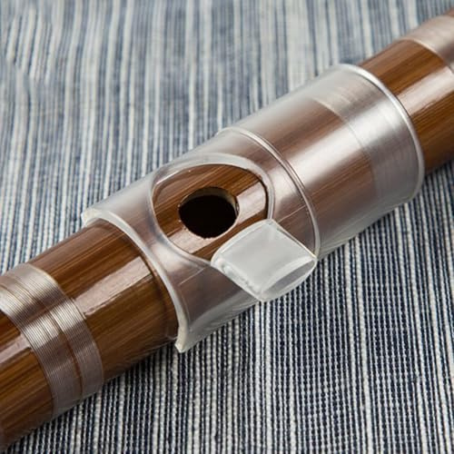 Flute Blowing Aid, 1 Pack Dizi Mouthpiece Whistle, Easy Blowing Device for C/D/E/F/G Key, Lightweight Plastic Practice Tool for Beginner Novice Student(F:Transparent L-C/D Key)