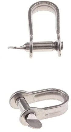 Nishiyuenyi Grillete D Inoxidable para Náutica Anclaje Cadena y Tornillo Fijo de Acero Inoxidable 304 Apto para Agua Salada Adecuado para Navegación