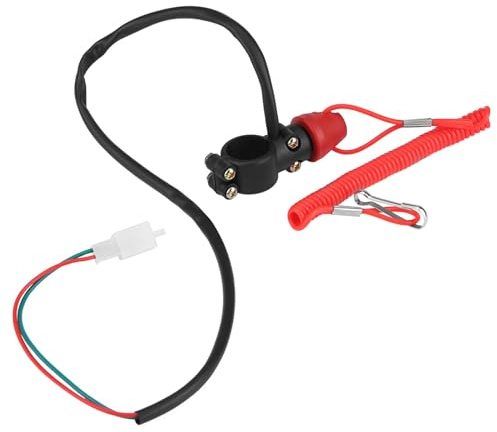 Keenso Motorrad Killswitch, Universal 12 V 22mm Lenker Außenborder Motor Notausschalter Wasserdicht Switch für Dirt Bike, ATV, Boot, Motorrad