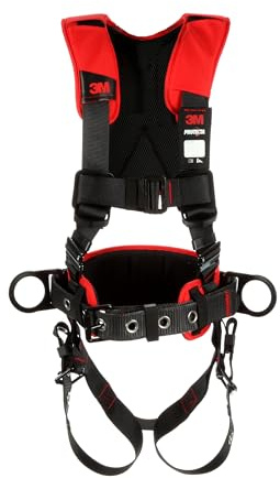 3M Protecta Comfort Construction Style Positioning Harness 1161207, Black, X-Large, 1 EA/Case