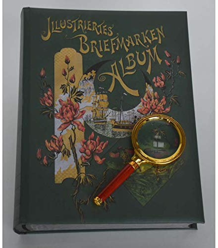 Goldhahn Briefmarkenalbum Einsteckalbum 60 schwarze Seiten Nostalgie-Album Ambassador + GRATIS Lupe Briefmarken für Sammler