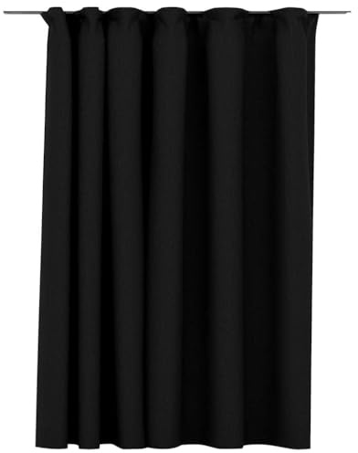vidaXL Vorhang Verdunkelung mit Haken Verdunkelungsvorhang Kräuselband Thermo Gardine Blickdicht Thermovorhang Leinenoptik Anthrazit 290x245cm