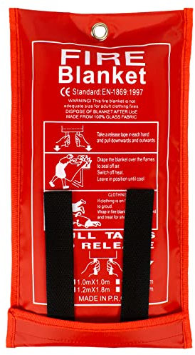 FLASLD Fire Blanket 40 x 40 inch for Home and Kitchen, Fiberglass Fire Blankets Emergency for People, Flame Retardant Protection and Heat Insulation (3 ft x 3 ft)