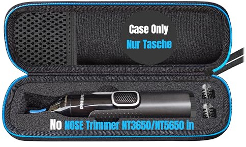 Woollo Tasche Compatible with Philips Nasen und Ohrenhaartrimmer Series 3000 5000 NT3650/16 NT5650/16 Tragbar Hart Reise Case Etui Hülle