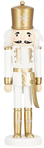 SPRINGOS Figurine de Casse-Noisette en Bois Soldat avec épée 30,5 cm Décoration de Noël Figurine en Bois