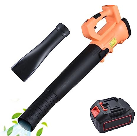 Kavolet Akku-Laubbläser, 3000 W, elektrischer Laubbläser, 6 einstellbare Geschwindigkeiten, 1500 mAh batteriebetriebener, Home and Garden Laubbläser für Rasenpflege, Schneefräsen, Hofreinigung