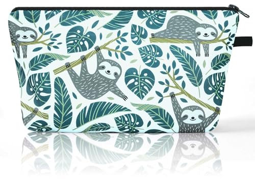 Aucuu Kosmetiktasche aus Segeltuch - Tragbare Kulturbeutel mit Reißverschluss, Multifunktionale Makeup Tasche für Reise, Kosmetikzubehör-Organizer mit Mandala-Druck