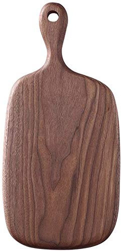 WYIPENGF Kitchen Natural Bamboo Cutting Boards with Juice Grooves Wooden Cutting Boards Non-slip Fruit Plate Thickening Whole Wood Black Walnut Steak Plate Breadboard Durable