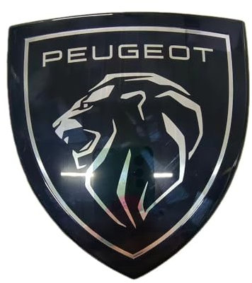 GWWXM Emblema Coche para Peugeot 5008 2024,Nuevo Escudo Capó Delantero Pegatina Insignia Adhesivo Etiqueta Engomada 3D Metal Rejillas Frontales radiador Accesorios