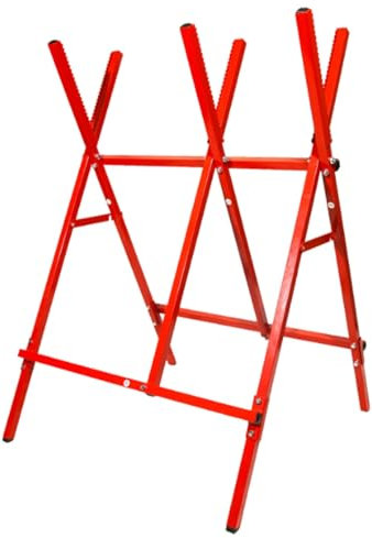 Sawbuck plegable for cortar troncos, caballete de sierra de acero, caballete ajustable, soporte for sierra, soporte for troncos, soporte for troncos portátil for talar, dividir y leña