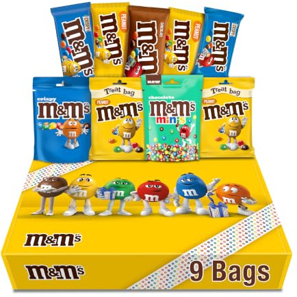M&M's Assorted Halloween Chocolate Hamper Gift Box | Individually Wrapped Treats, Ideal For Halloween Parties, Trick Or Treat Candy, Peanut And Crispy Assortment, Spooky Gift Box