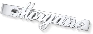 Jovivi Personalisierte Krawattennadel mit Gravur Name Edelstahl Krawattenklammer Herren Dünn Skinny Krawatten Bar Clips Tie Clip für Herren Vater Bräutigam