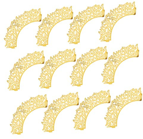 Cabilock 50piezas Envoltorios De Pastel Mariposas Huecas Moldes Para Cupcakes Decoración Para Hornear Para Fiestas Temáticas