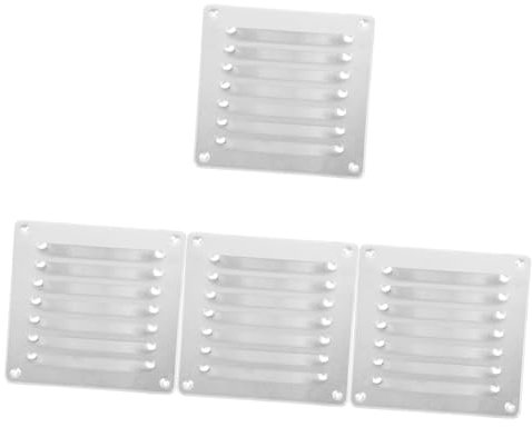 Hemobllo 4 Stück Jalousien Aus Edelstahl Untersichtsöffnungen Außen Outdoor-gebläse Fensterdichtung Kriechkeller Schlauch Lüfter Booster Luftgebläse Rundkanal Silver Rostfreier Stahl