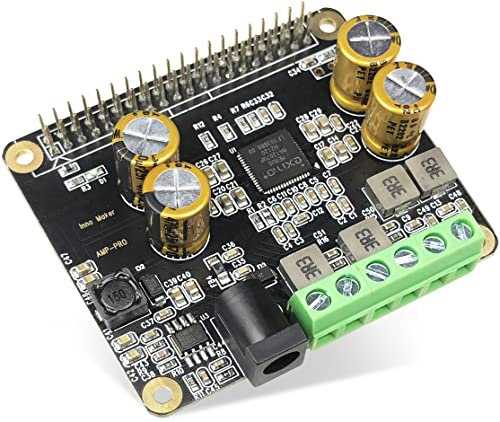InnoMaker Amplificatore audio 2 x 80 W uscita di picco classe D HiFi AMP Pro V2 HAT, con 192 kHz/24 bit MA12070P, supporta Volumio, MoOde, Raspbian e LibreELEC per Raspberry Pi 5/4/3B+/Zero