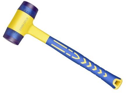 RGYBAO Gummihammer, doppelseitig, Verglasung, Fensterhammer, Nylon, integriert mit rundem Kopf, rutschfester Griff, Handwerkzeug-Zubehör