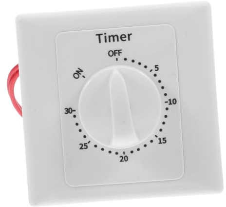 SHINEOFI Interrupteur Mural Minuterie Pour Éclairage Ventilateur Douche Automatique Arrêt Cycle Lumière Extérieur Intérieur Salle De Bain